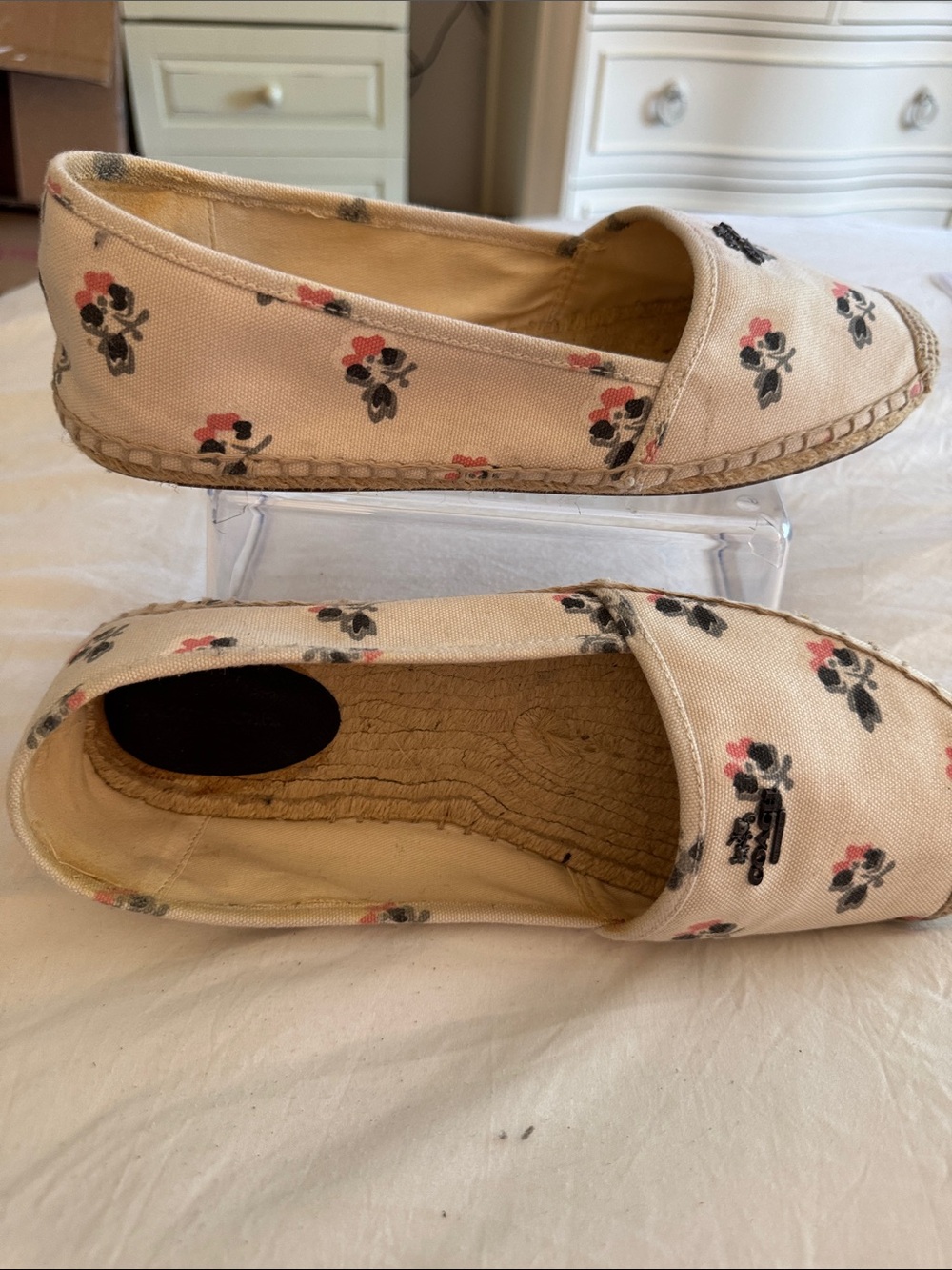 Coach Floral Canvas Espadrilles in Beige, Pink, Black - Picture 13 of 16